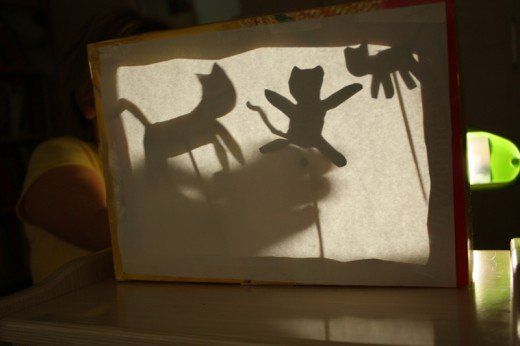 Making Shadow Shapes - Rainy day indoor activities for kids